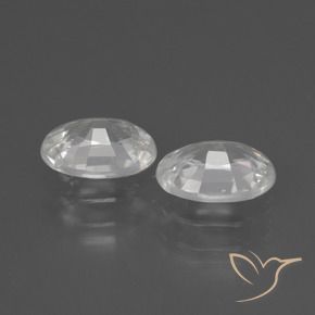 Zircon Gemstones in 7 x 5 mm (calibrated) Size for Sale, Zircon Stones in White Color
