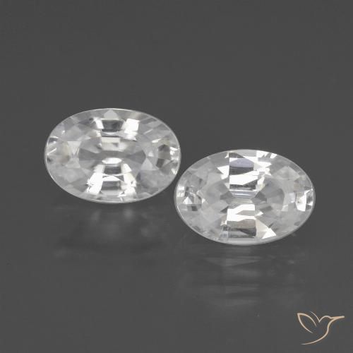 2.28ctw Natural White Zircon, Oval, VVS