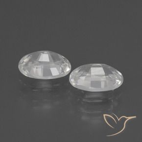 Zircon Gemstones in 7 x 5 mm (calibrated) Size for Sale, Zircon Stones in White Color