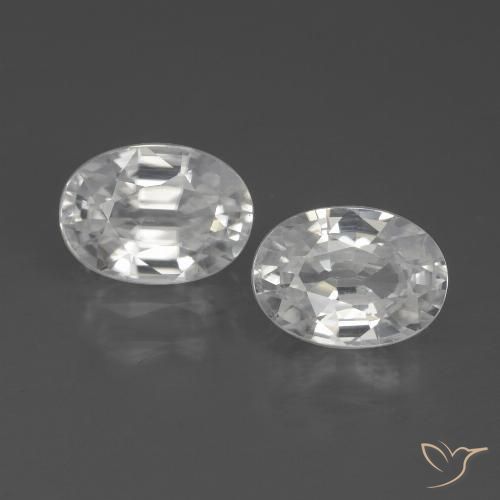 2.61ctw Natural White Zircon, Oval, VVS