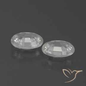 Zircon Gemstones in 7 x 5 mm (calibrated) Size for Sale, Zircon Stones in White Color