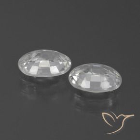 Zircon Gemstones in 7 x 5 mm (calibrated) Size for Sale, Zircon Stones in White Color