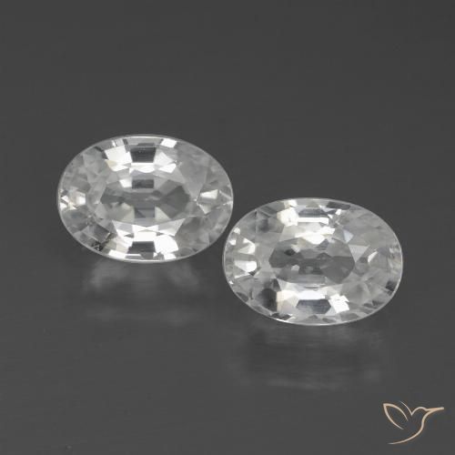 2.63ctw Natural White Zircon, Oval, VS