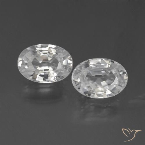 2.35ctw Natural White Zircon, Oval, VVS-VS, Photo A