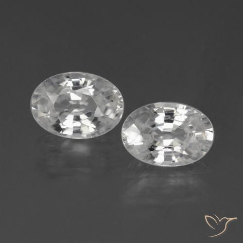 2.41ctw Natural White Zircon, Oval, VVS