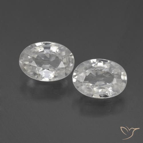 2.21ctw Natural White Zircon, Oval, VVS