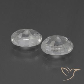 Zircon Gemstones in 7 x 5 mm (calibrated) Size for Sale, Zircon Stones in White Color