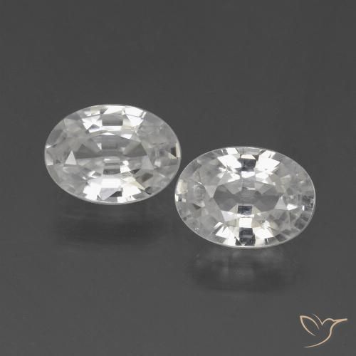 2.35ctw Natural White Zircon, Oval, VS