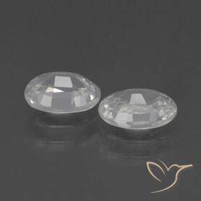 Zircon Gemstones in 7 x 5 mm (calibrated) Size for Sale, Zircon Stones in White Color