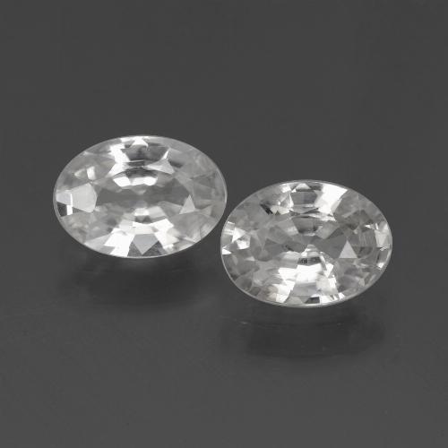 White Zircon Gem - 1ct Oval Facet (ID: 439039)