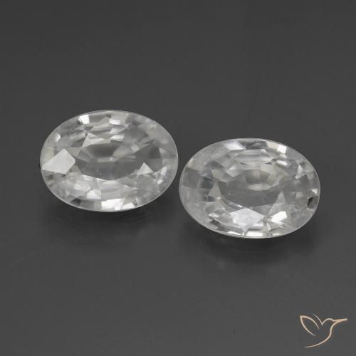 2.09ctw Natural White Zircon, Oval, VS