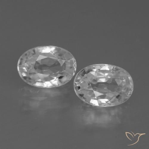 2.80ctw Natural White Zircon, Oval, VS