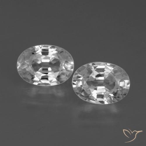 2.69ctw Natural White Zircon, Oval, VVS