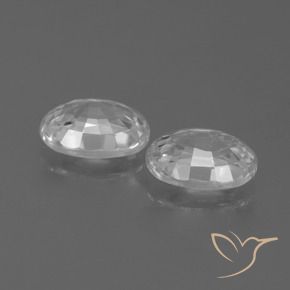Zircon Gemstones in 7 x 5 mm (calibrated) Size for Sale, Zircon Stones in White Color