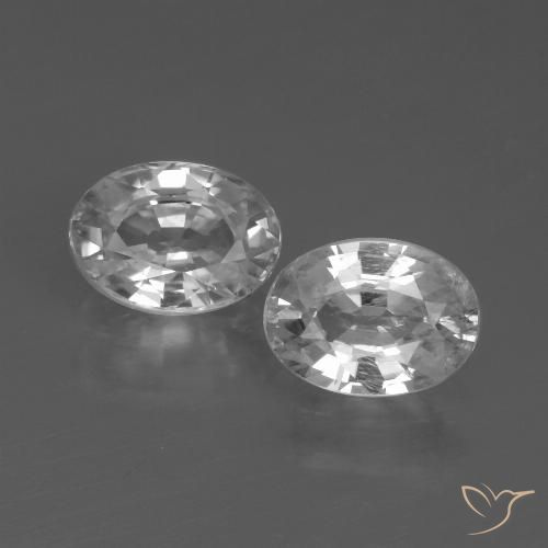 2.65ctw Natural White Zircon, Oval, VS