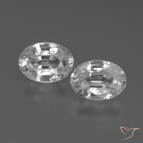 2.33ctw Natural White Zircon, Oval, VVS