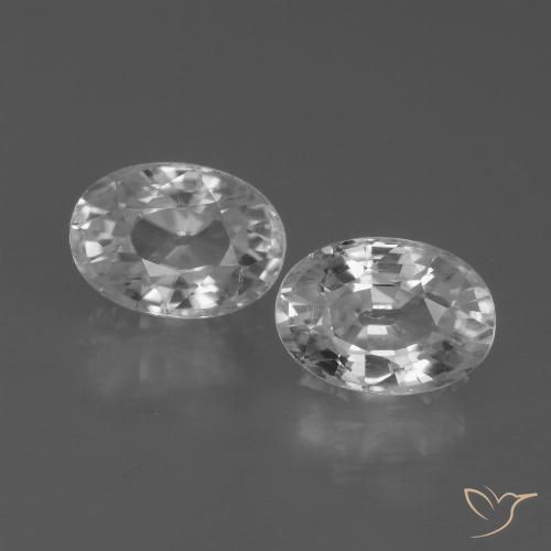 2.88ctw Natural White Zircon, Oval, VS