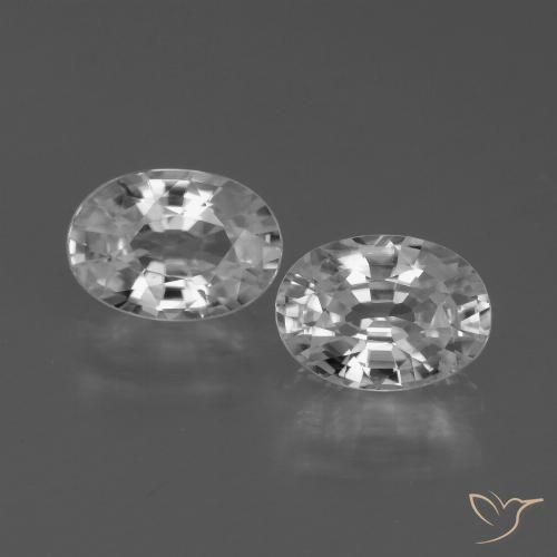 2.46ctw Natural White Zircon, Oval, VS