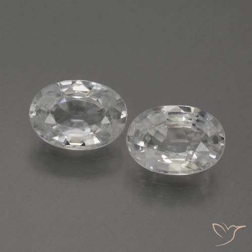 2.29ctw Natural White Zircon, Oval, VS