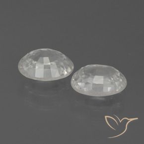 Zircon Gemstones in 7 x 5 mm (calibrated) Size for Sale, Zircon Stones in White Color