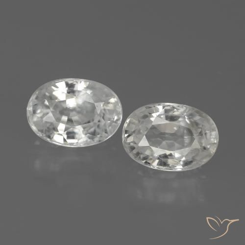 2.65ctw Natural White Zircon, Oval, VS