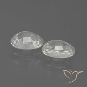 Zircon Gemstones in 7 x 5 mm (calibrated) Size for Sale, Zircon Stones in White Color