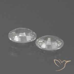 Zircon Gemstones in 7 x 5 mm (calibrated) Size for Sale, Zircon Stones in White Color
