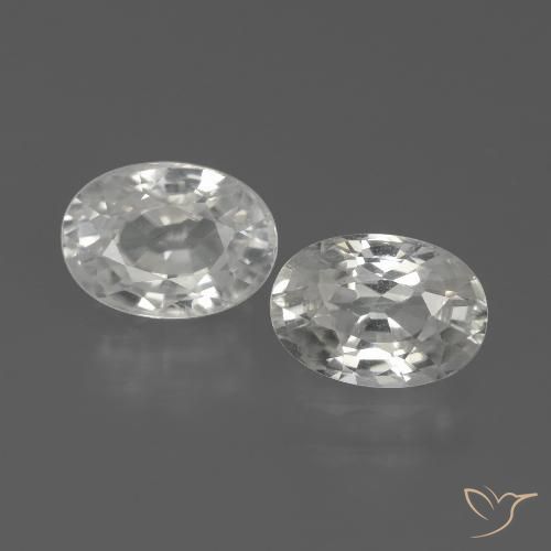 2.78ctw Natural White Zircon, Oval, VS