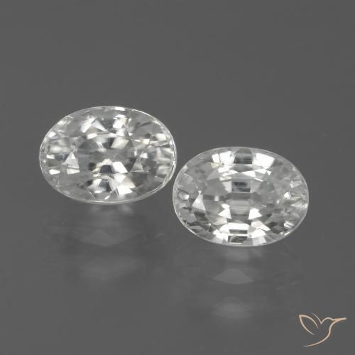 3.19ctw Natural White Zircon, Oval, VS