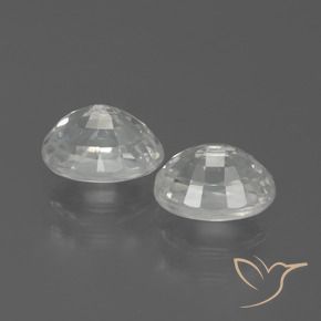 Zircon Gemstones in 7 x 5 mm (calibrated) Size for Sale, Zircon Stones in White Color