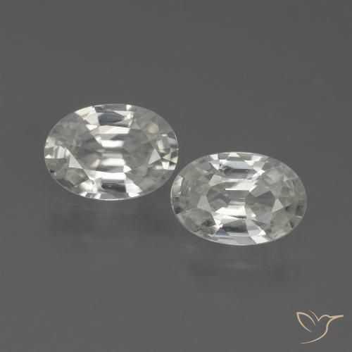 2.10ctw Natural White Zircon, Oval, VS