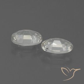 Zircon Gemstones in 7 x 5 mm (calibrated) Size for Sale, Zircon Stones in White Color