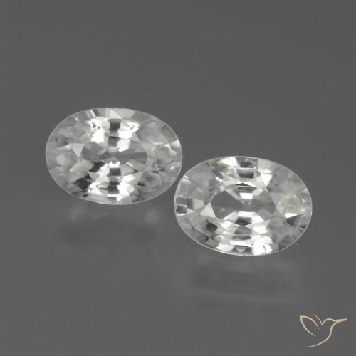 2.24ctw Natural White Zircon, Oval, VVS