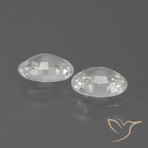 Zircon Gemstones in 7 x 5 mm (calibrated) Size for Sale, Zircon Stones in White Color