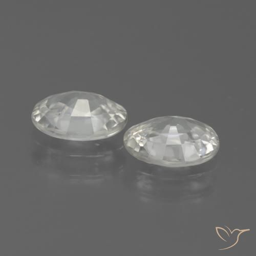 Zircon Gemstones in 7 x 5 mm (calibrated) Size for Sale, Zircon Stones in Warm White Color