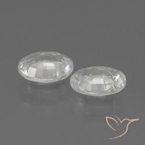Zircon Gemstones in 7 x 5 mm (calibrated) Size for Sale, Zircon Stones in White Color