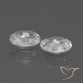 Zircon Gemstones in 7 x 5 mm (calibrated) Size for Sale, Zircon Stones in White Color