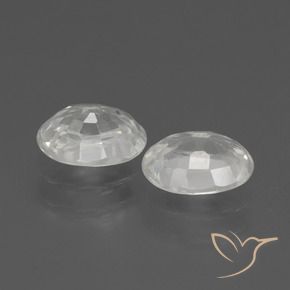 Zircon Gemstones in 7 x 5 mm (calibrated) Size for Sale, Zircon Stones in White Color
