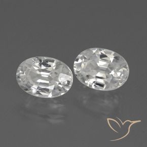 2.69 ctw White Zircon Stones, Natural Zircon in Oval Facet Shape for Sale