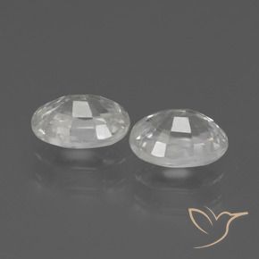 Zircon Gemstones in 7 x 5 mm (calibrated) Size for Sale, Zircon Stones in White Color