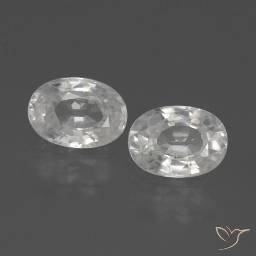 2.58ctw Natural White Zircon, Oval, VS