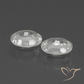 Zircon Gemstones in 7 x 5 mm (calibrated) Size for Sale, Zircon Stones in White Color