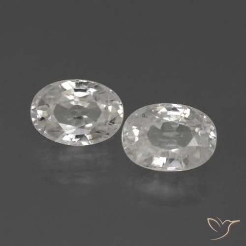 2.72ctw Natural White Zircon, Oval, VS