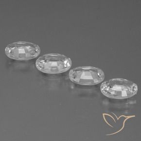 Zircon Gemstones in 7 x 5 mm (calibrated) Size for Sale, Zircon Stones in White Color