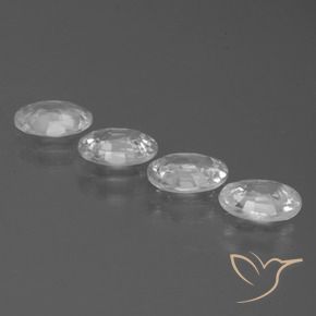 Zircon Gemstones in 7 x 5 mm (calibrated) Size for Sale, Zircon Stones in Clear White Color