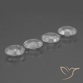 Zircon Gemstones in 7 x 5 mm (calibrated) Size for Sale, Zircon Stones in White Color