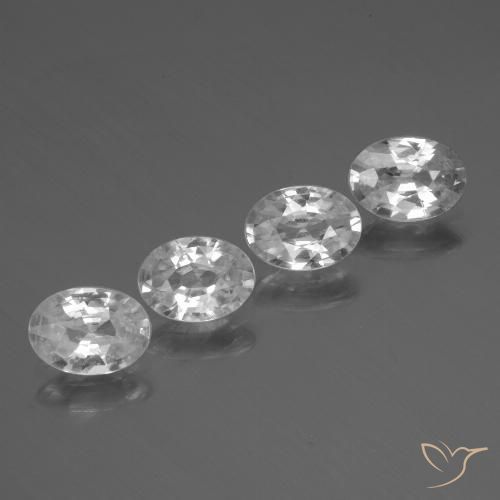 4.28ctw Natural White Zircon, Oval, VS