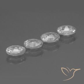 Zircon Gemstones in 7 x 5 mm (calibrated) Size for Sale, Zircon Stones in White Color