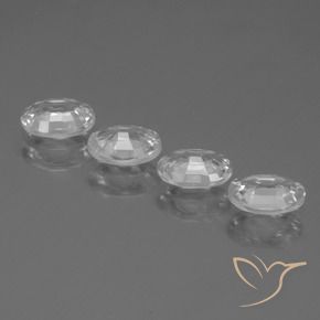 Zircon Gemstones in 7 x 5 mm (calibrated) Size for Sale, Zircon Stones in White Color