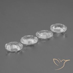 Zircon Gemstones in 7 x 5 mm (calibrated) Size for Sale, Zircon Stones in White Color